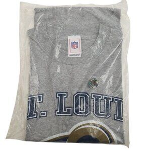Vintage NFL St Louis Rams Graphic T-Shirt Gray L Mens New